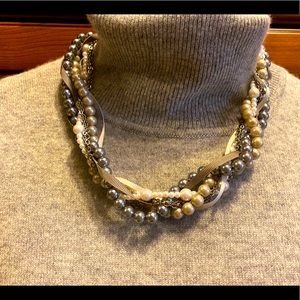 Gray pearl necklace